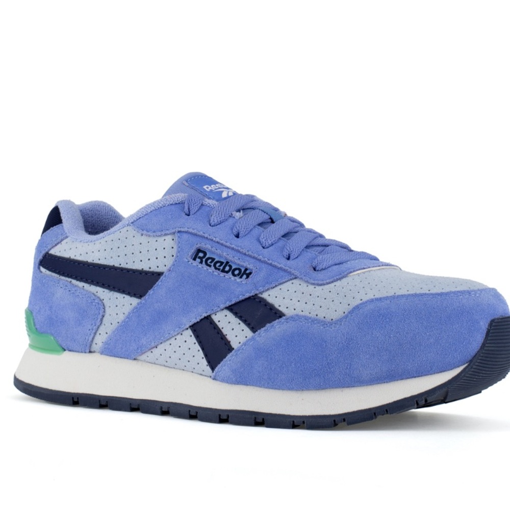 Reebok Harman Work Sneaker, steel toe in blue, worn once.